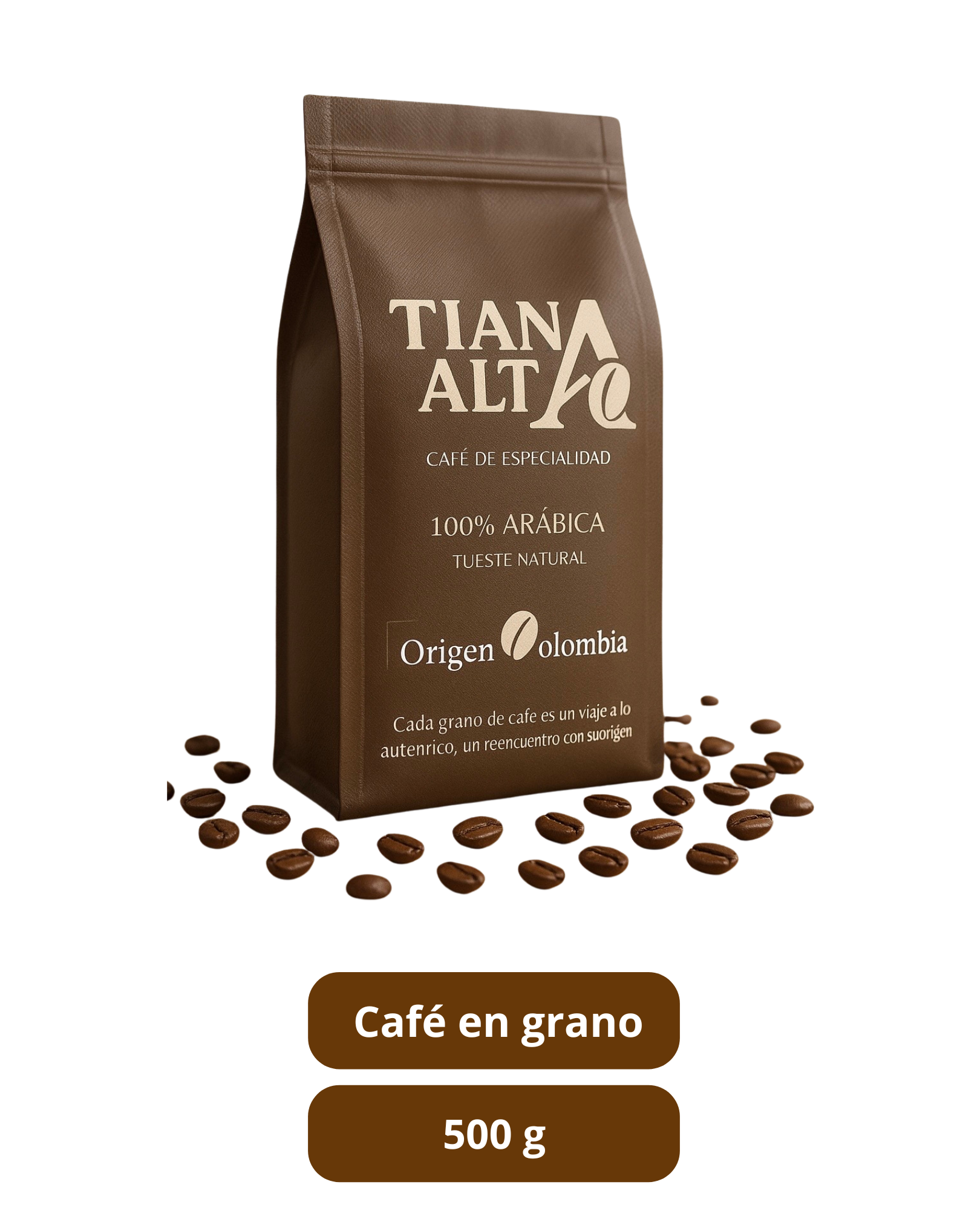 Café en grano 500 g — Tiana Alta